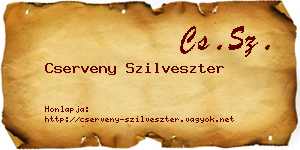 Cserveny Szilveszter névjegykártya