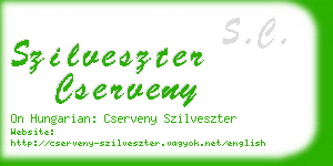 szilveszter cserveny business card